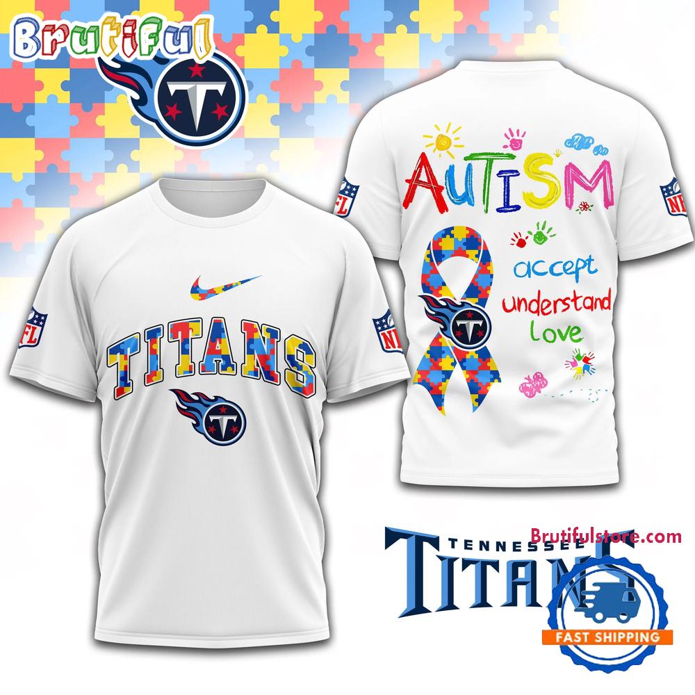 NFL Tennessee Titans Autism Awareness Accept Understand Love All Over Print Shirt