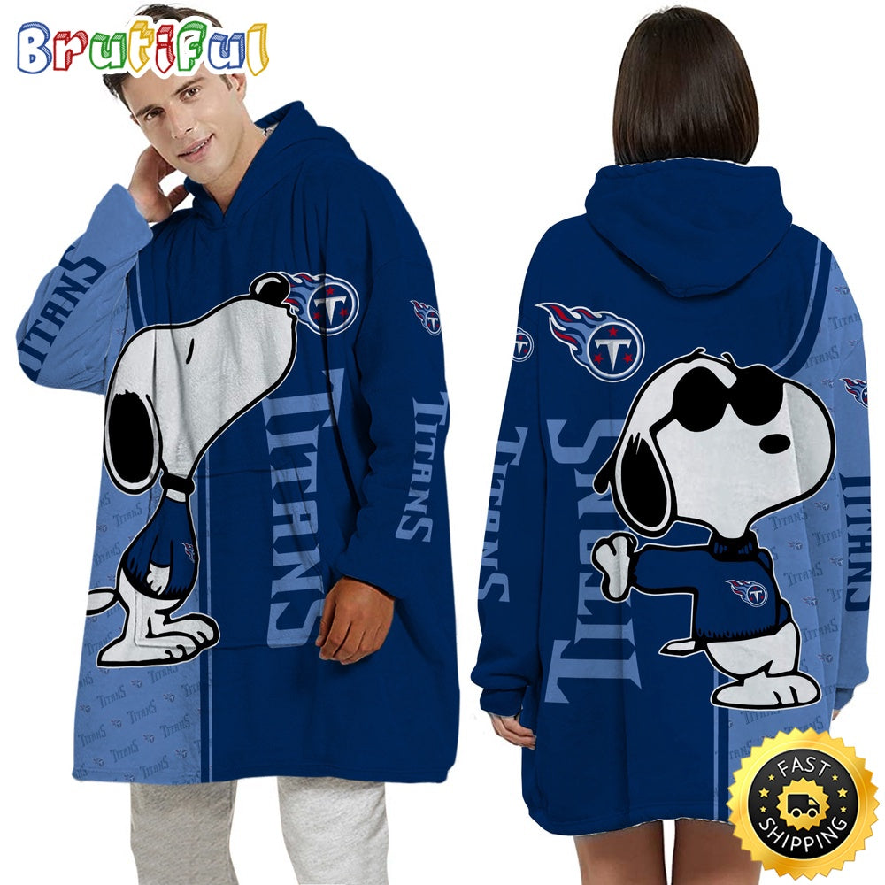 NFL Tennessee Titans Blanket Hoodie For Fans Unisex Hoodie