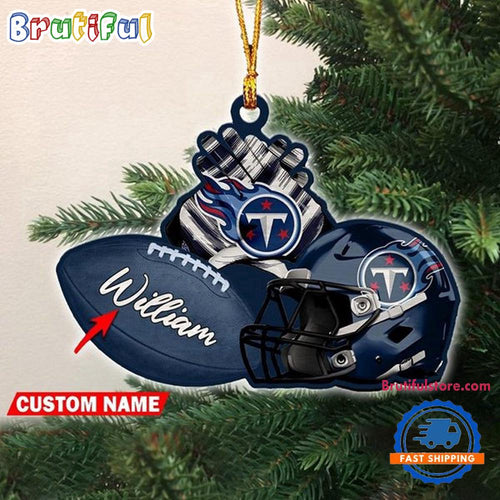 NFL Tennessee Titans Christmas Tree Football Helmets Christmas Ornament, Custom Football Ornament Decoration