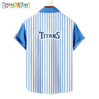 NFL Tennessee Titans Classic Retro Mascot Line Summer Beach Hawaiian Shirt