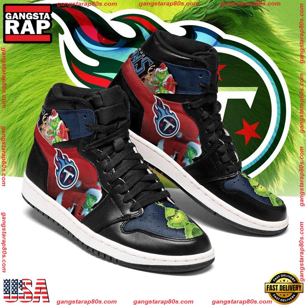 NFL Tennessee Titans Football Logo Team Air Jordan 1 Running Sneakers Shoes