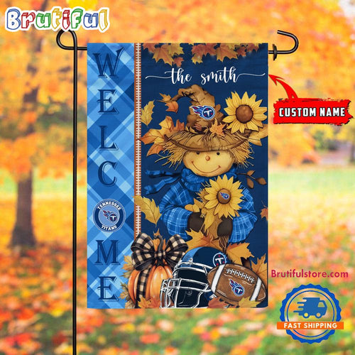 NFL Tennessee Titans Football Special Scarecrow Halloween Garden Flag