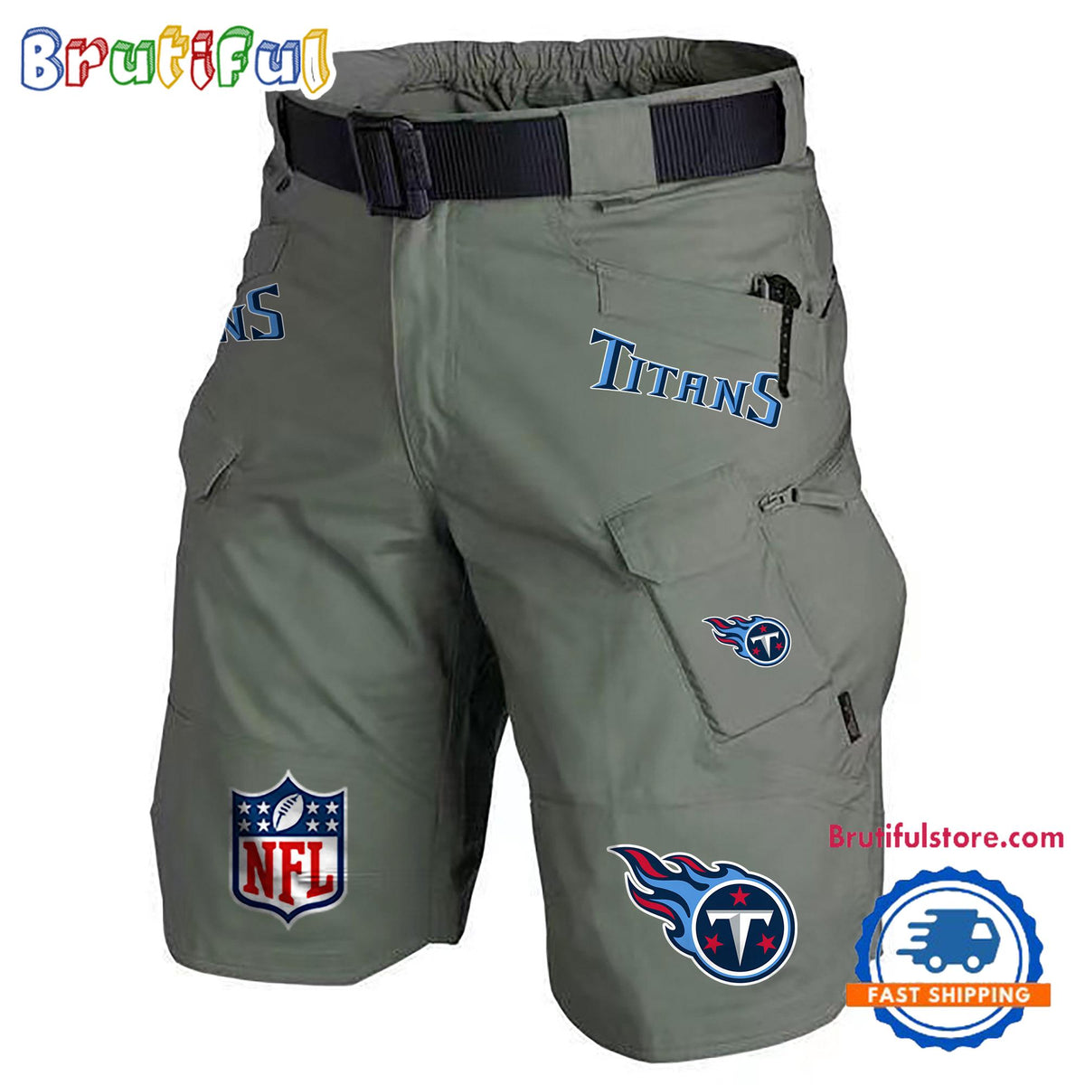 NFL Tennessee Titans Football Team Military Tactical Shorts