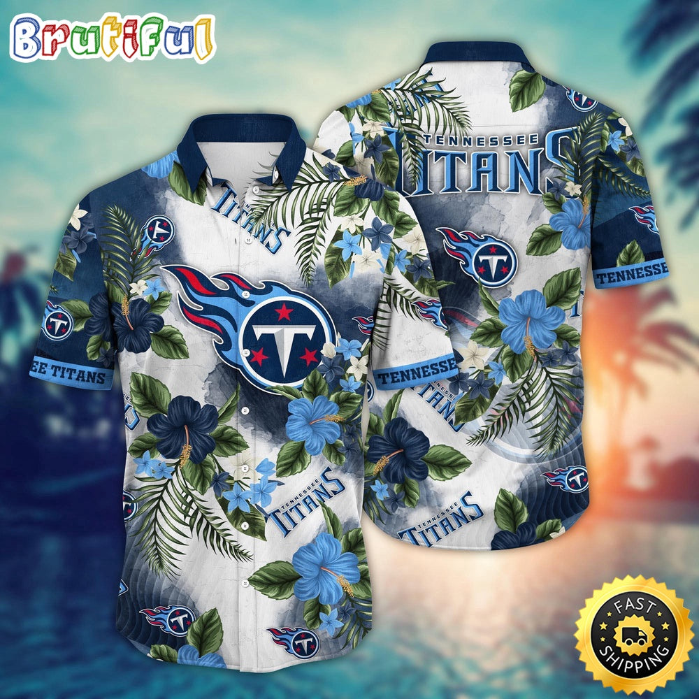 NFL Tennessee Titans Hawaii Shirt Flower Trendy Floral Tops
