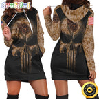 NFL Tennessee Titans Hoodie Dress American Flag Camouflage Skull