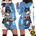 NFL Tennessee Titans Hoodie Dress Jack Skellington And Zero All Over Print Hoodie Women