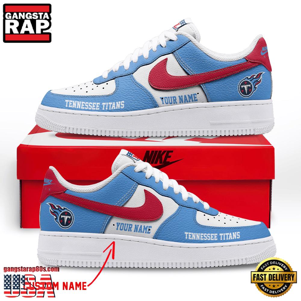 NFL Tennessee Titans New Design Custom Air Force 1 Running Sneakers Shoes