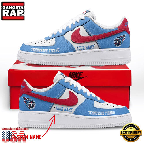 NFL Tennessee Titans New Design Custom Air Force 1 Running Sneakers Shoes