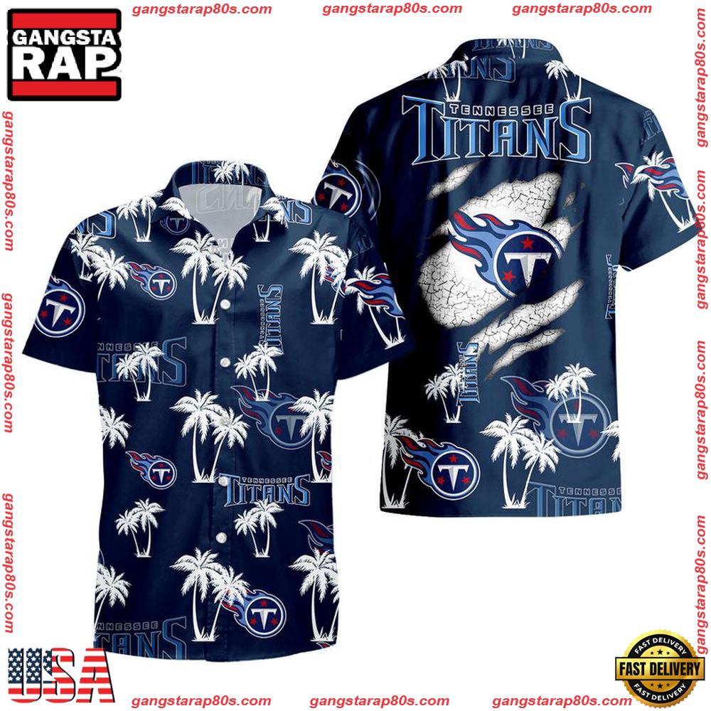 NFL Tennessee Titans Palm Tree Pattern Hawaii Shirt