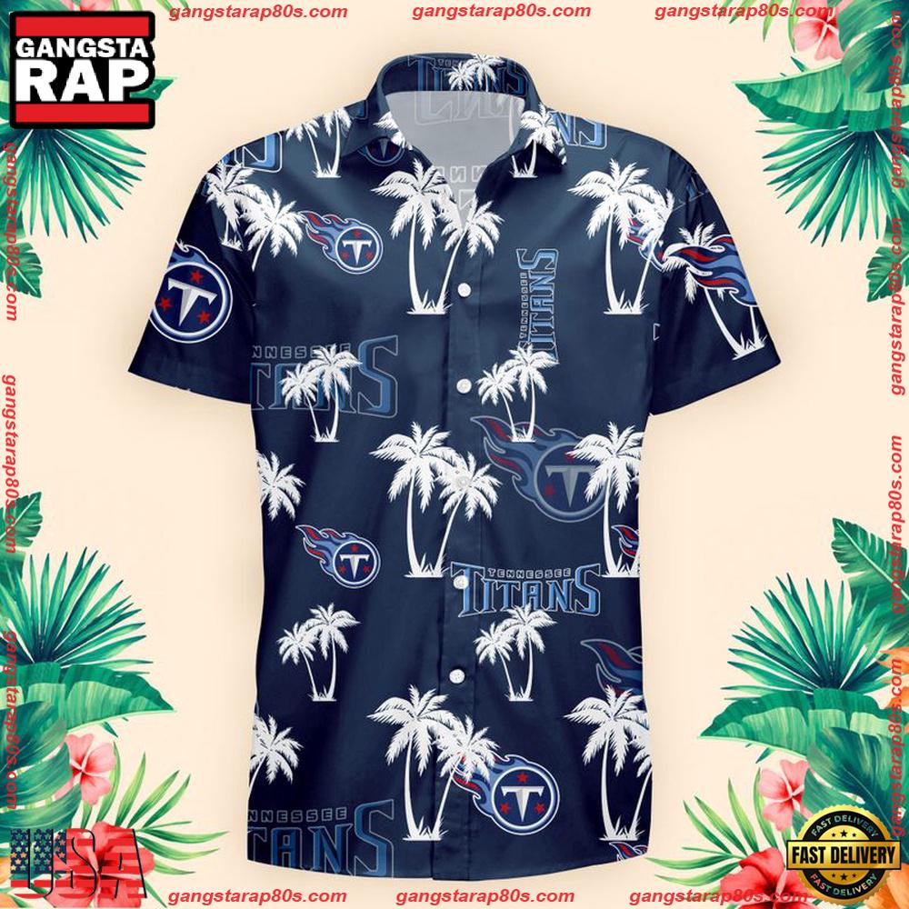 NFL Tennessee Titans Palm Tree Pattern Hawaii Shirt