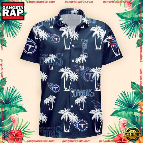 NFL Tennessee Titans Palm Tree Pattern Hawaii Shirt