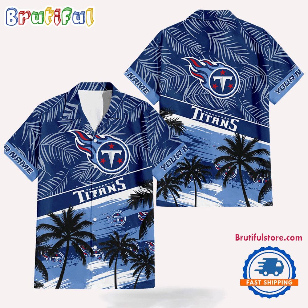 NFL Tennessee Titans Palm Tree Tropical Trendy Football Hawaiian Shirt