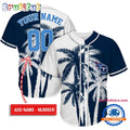 NFL Tennessee Titans Palm Trees Pattern Summer Personalized Baseball Jersey