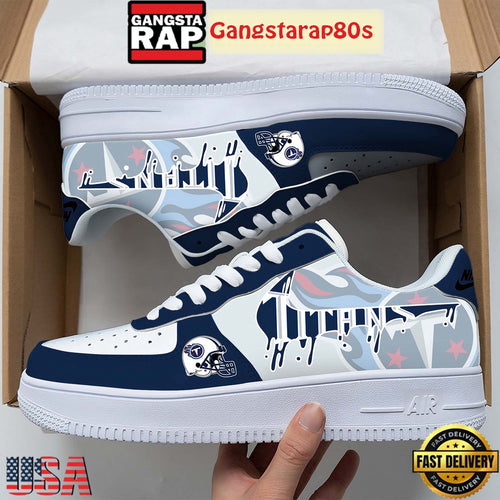 NFL Tennessee Titans Team Logo Unique Air Force 1 Shoes Running Sneakers