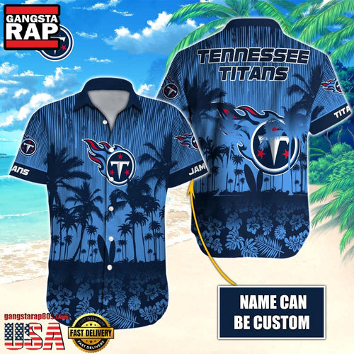NFL Tennessee Titans Vintage Style Custom Aloha Shirts For Men Women