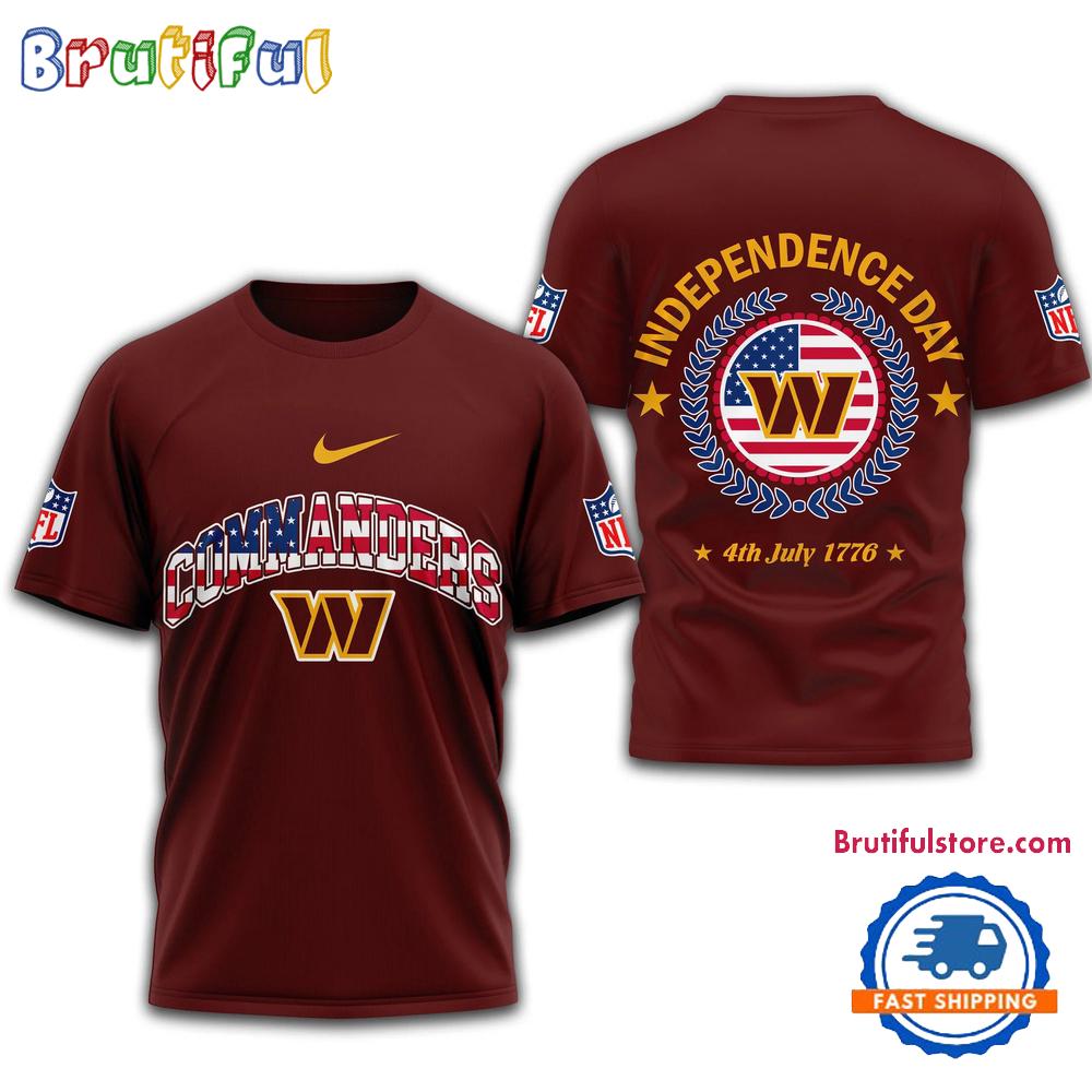 NFL Washington Commanders 2025 Independence Day All Over Print Shirt