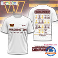 NFL Washington Commanders 2025 SCHEDULE All Over Print Shirt, 2025 Football Schedule Shirts