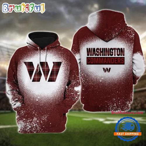 NFL Washington Commanders All Over Print Christmas Hoodie, Football Christmas Hoodie