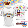 NFL Washington Commanders Autism Awareness Accept Understand Love All Over Print Shirt