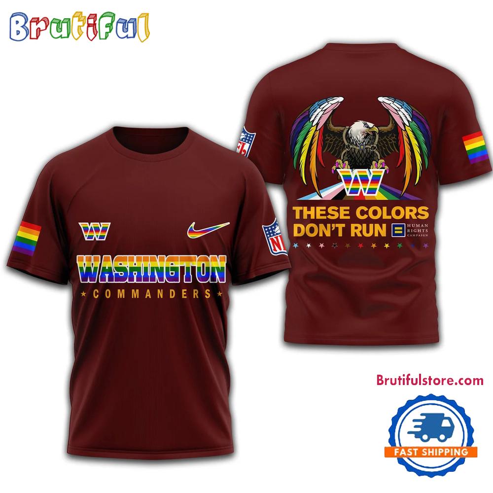 NFL Washington Commanders Football Human Rights Campaign LGBT 2025 3D Shirt