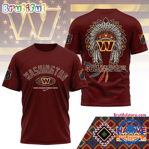NFL Washington Commanders Football Native American Heritage Month Unisex 3D Shirt