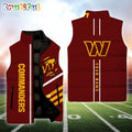 NFL Washington Commanders Football New Season Personalized Sleeveless Down Puffer Jacket