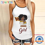 NFL Washington Commanders Football Summer Women’s Criss Cross Tank Top