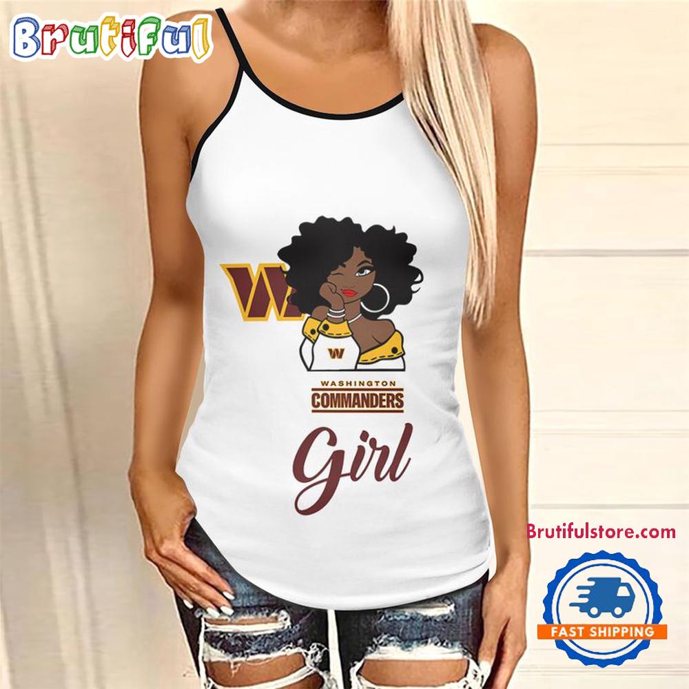NFL Washington Commanders Football Summer Women’s Criss Cross Tank Top