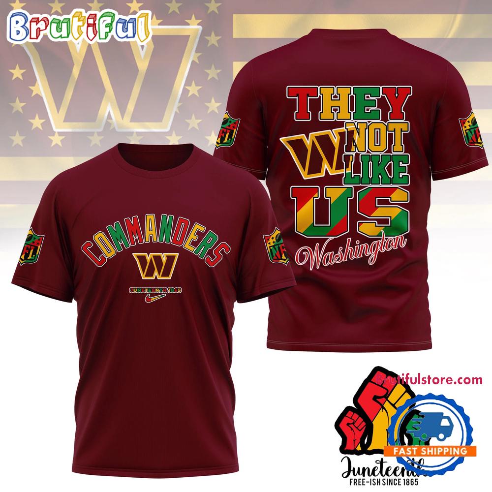 NFL Washington Commanders Football Team 2025 Juneteenth Freedom Day Unisex 3D Shirt