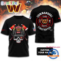 NFL Washington Commanders Football Team Fire Fighter Unisex 3D Shirt