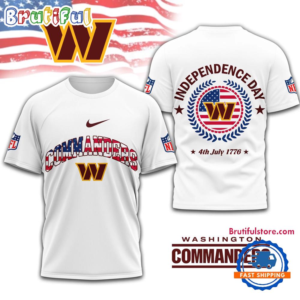 NFL Washington Commanders Football Team Independence Day New Design 3D Shirt