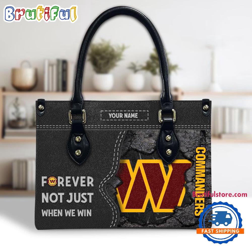 NFL Washington Commanders Forever Not Just When We Win Women’s Leather Hand Bag