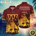 NFL Washington Commanders Hawaii Shirt Flamingo And Flower Funny Aloha Shirt