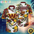 NFL Washington Commanders Hawaii Shirt Flower Trendy Floral Tops