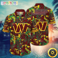 NFL Washington Commanders Hawaii Shirt Flower Tropical Holiday Attire