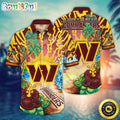 NFL Washington Commanders Hawaiian Shirt Flower Hawaii Shirt For Football Fans
