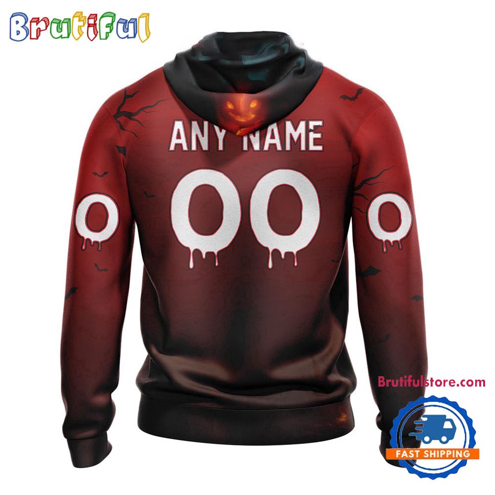 NFL Washington Commanders Horror Terrifier Ghoulish Valak Halloween Football Hoodie