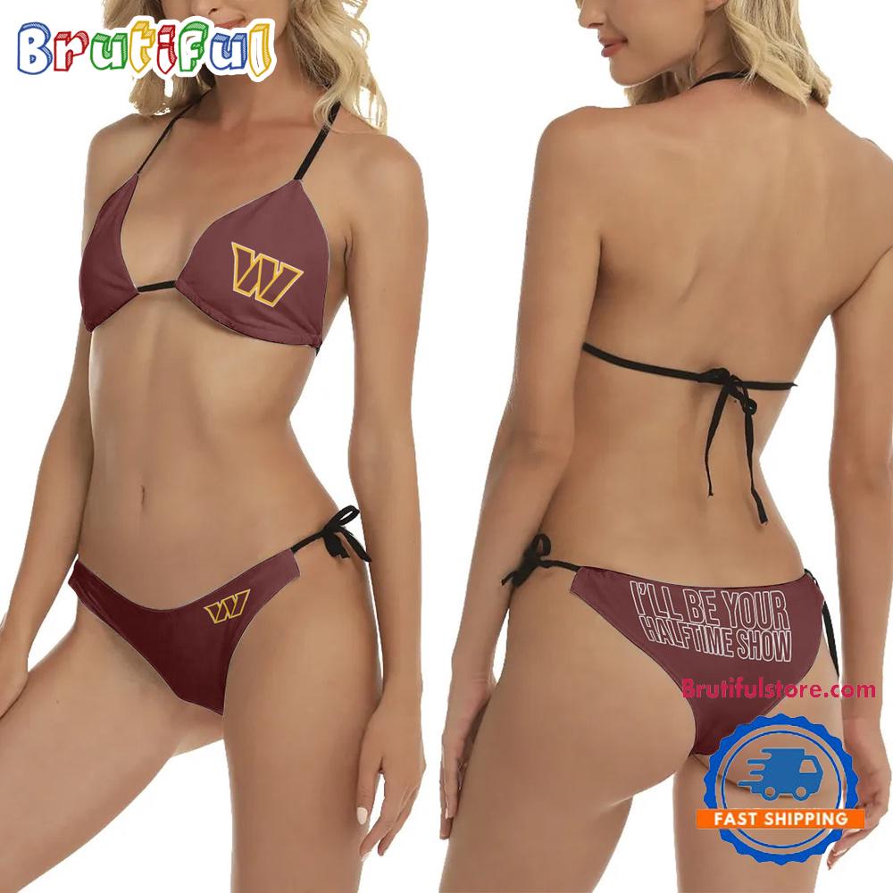 NFL Washington Commanders I’ll Be Your Halftime Show 2 Piece Women’s Bikini Swimsuit