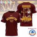 NFL Washington Commanders Jesus In My Veins In My Heart All Over Print Shirt