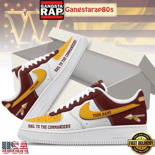 NFL Washington Commanders New Season Custom Nike Air Force 1 Sneakers Shoes