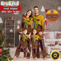 NFL Washington Commanders Pajamas Christmas Sports For Family Custom Name Pajamas