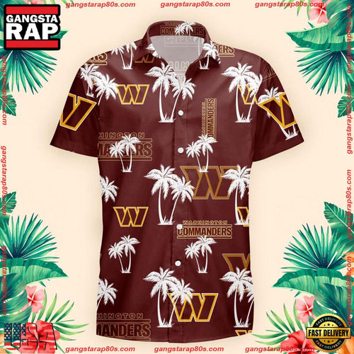 NFL Washington Commanders Palm Tree Pattern Hawaii Shirt