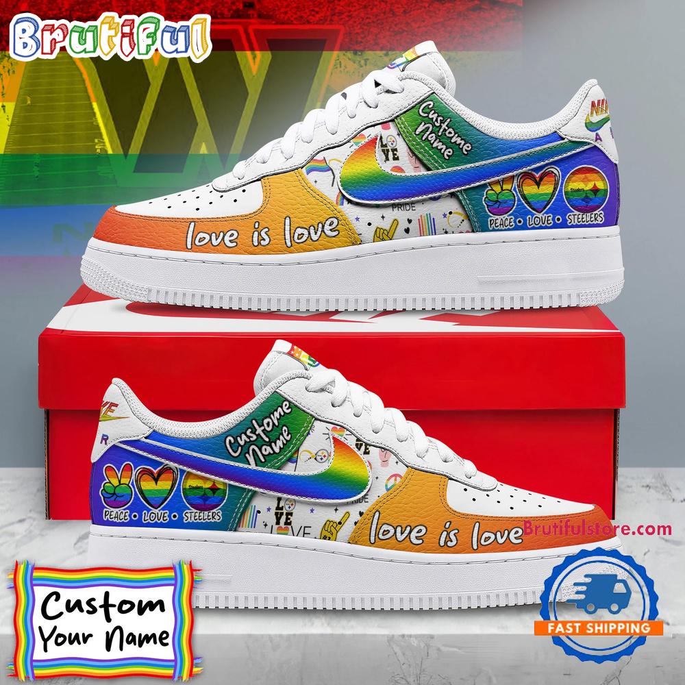 NFL Washington Commanders Pride Peace Love Lions Custom Air Force 1 Shoes Sneaker