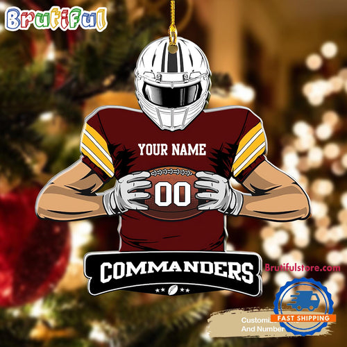 NFL Washington Commanders Special Football Game Player Christmas Ornament