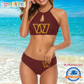 NFL Washington Commanders Sport Trendy Summer Beach Women’s Cami 2 Piece Bikini