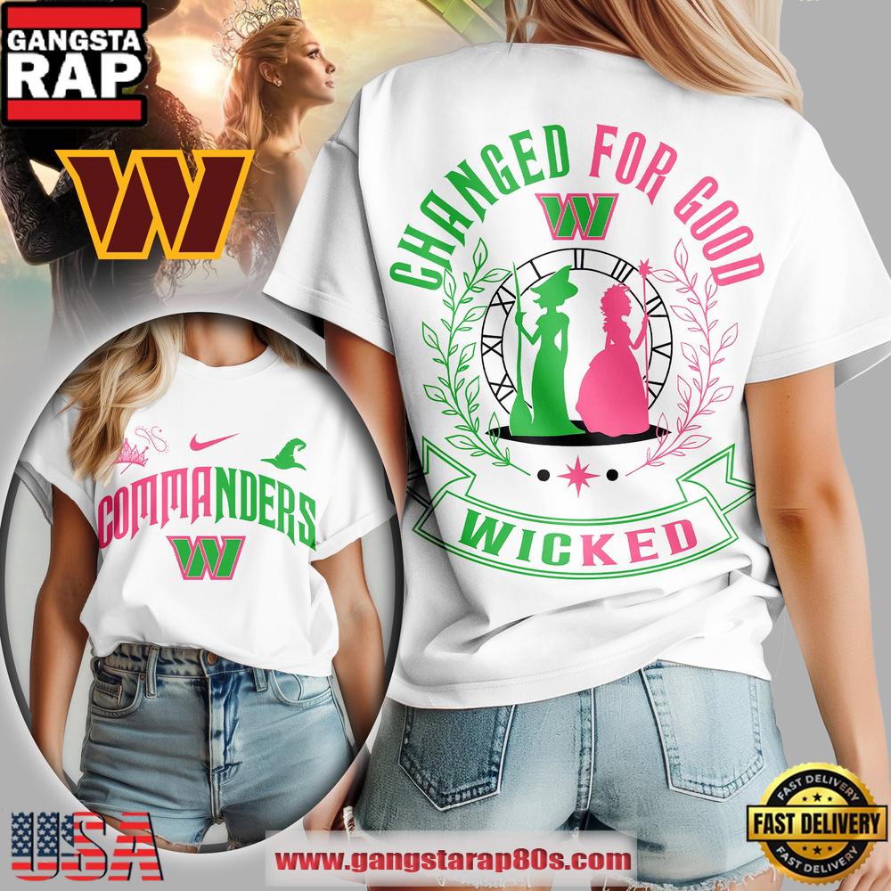 NFL Washington Commanders Wicked Changed For Good Women T-Shirt