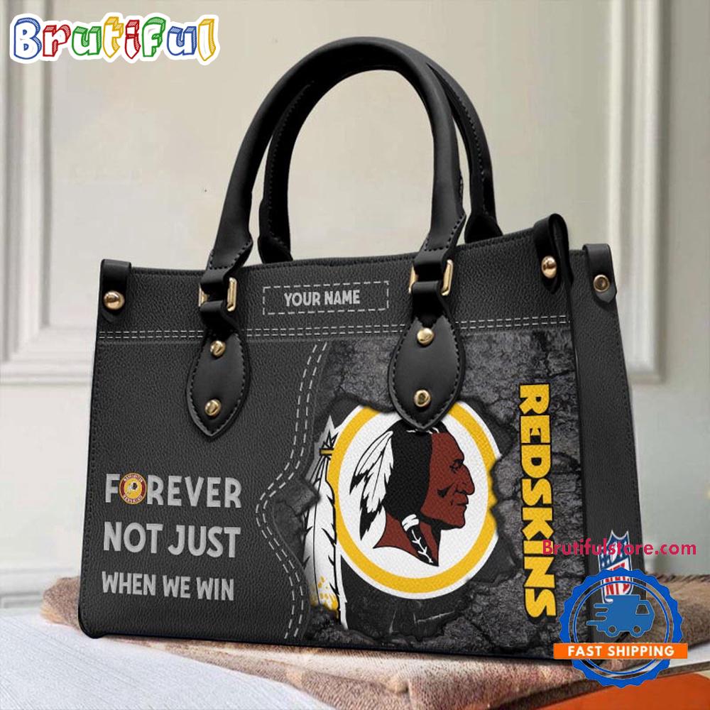 NFL Washington Redskin Forever Not Just When We Win Women’s Leather Hand Bag