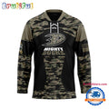 NHL Anaheim Ducks Custom Honoring Veterans Camo Hockey Jersey