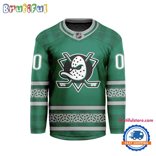 NHL Anaheim Ducks For St.Patrick’s Day Limited New Hockey Jersey