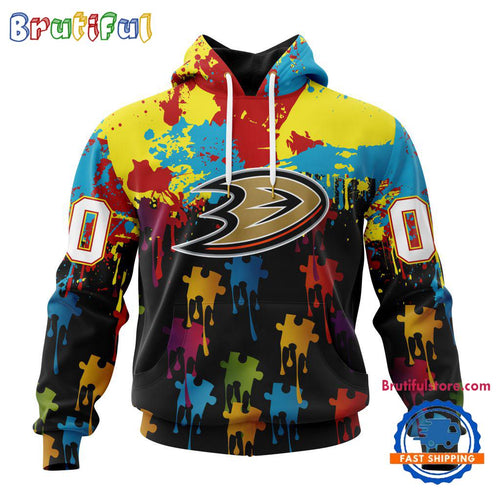 NHL Anaheim Ducks Special Autism Awareness Custom Hoodie, Sweatshirt, TShirt